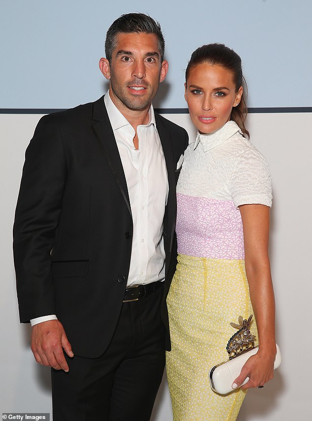 Jodi hinted she had mended her rocky relationship with ex-husband Braith Anasta (left), thanking the former NRL star for giving her the gift of daughter Aleeia.