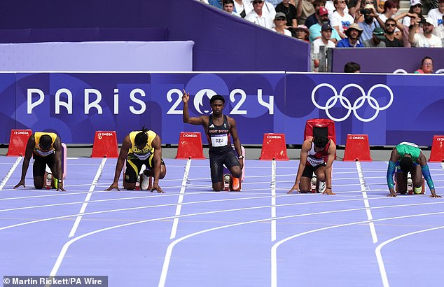 His dream came to a heartbreaking end when he jumped the starting gun in Paris this afternoon and was disqualified from the race.