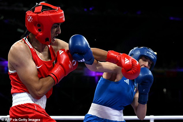 The 25-year-old (left) was one of two athletes banned from last year's world championships in New Delhi after failing to meet gender eligibility criteria and since her last bout, she has come under a barrage of criticism.