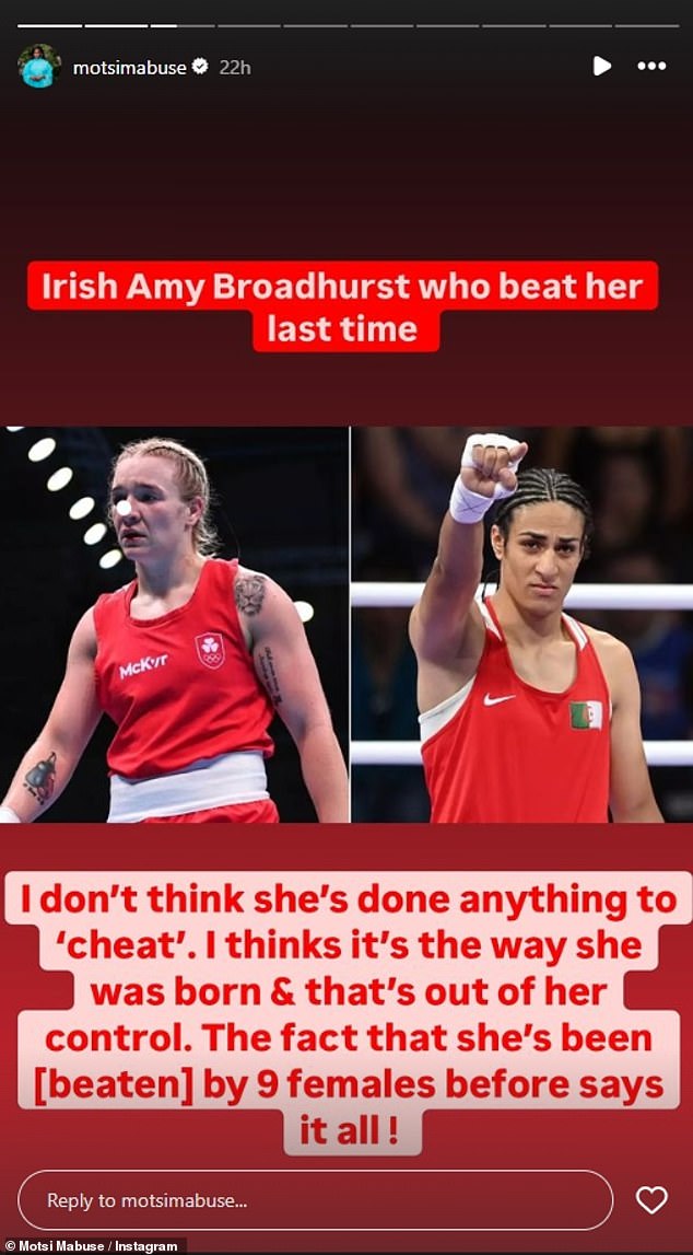 The South African-German dancer also shared an image of Imane and a previous opponent, Amy Broadhurst, and recently resurfaced footage of their fight in which Amy defeated Imane two years ago.