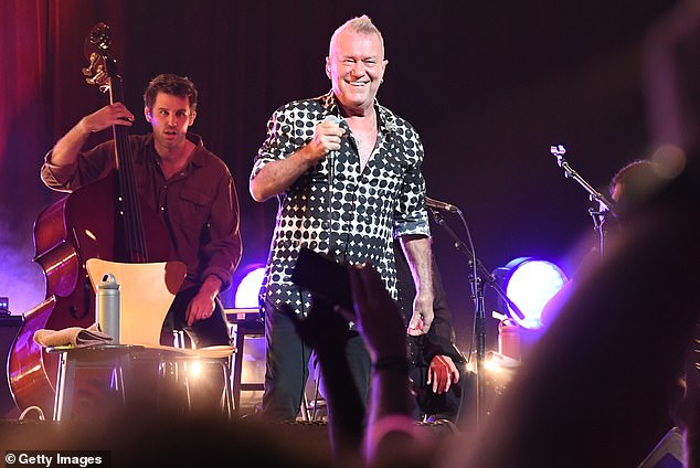 Jimmy told his followers that he needed hip surgery after experiencing severe pain following a series of shows in New Zealand. Pictured: Jimmy at Bluesfest in March