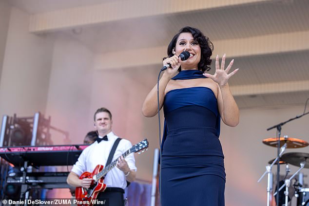 She put on an amazing show for fans as she danced on stage and was accompanied by her band.