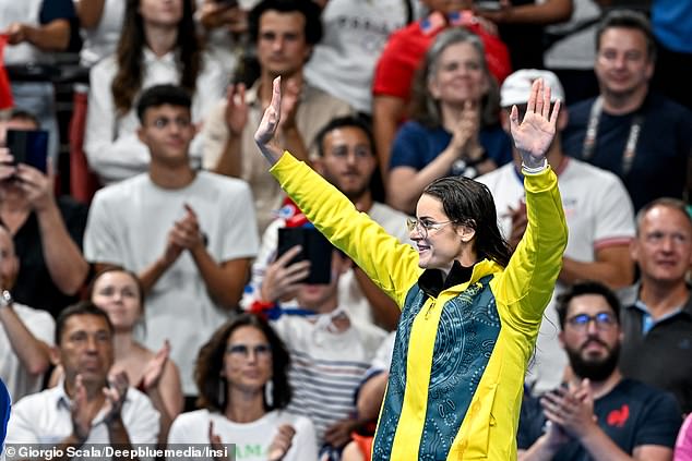 The bronze will now reside in a crowded trophy cabinet after McKeown's victory in the 200m backstroke (pictured) saw her break multiple records.