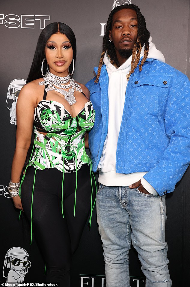 Cardi and Offset tied the knot in September 2017; pictured in December 2021