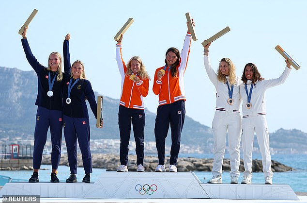 Sweden and France took silver and bronze, respectively, in the event.