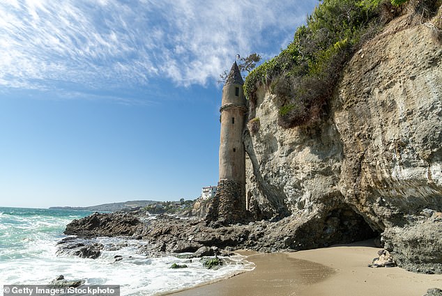 The woman hurled insults as she tried to cordon off the sand in front of her home in Victoria Beach, Laguna Beach