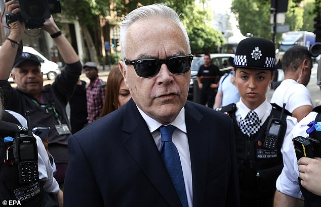 Former BBC news presenter Huw Edwards arrives at Westminster Magistrates' Court in London