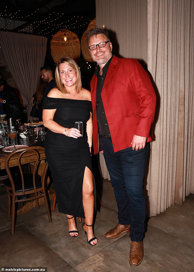 Melissa Sheppard also looked glamorous in an off-shoulder black dress as she posed with Timothy Smith.