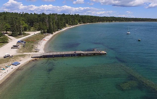 At just 34 square miles in size, the island is home to just 100 residents and the smallest school district in Michigan.