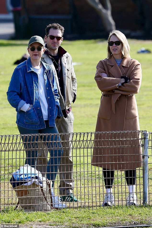 The happy family joined a family friend for a fun day at Bronte Beach in Sydney.