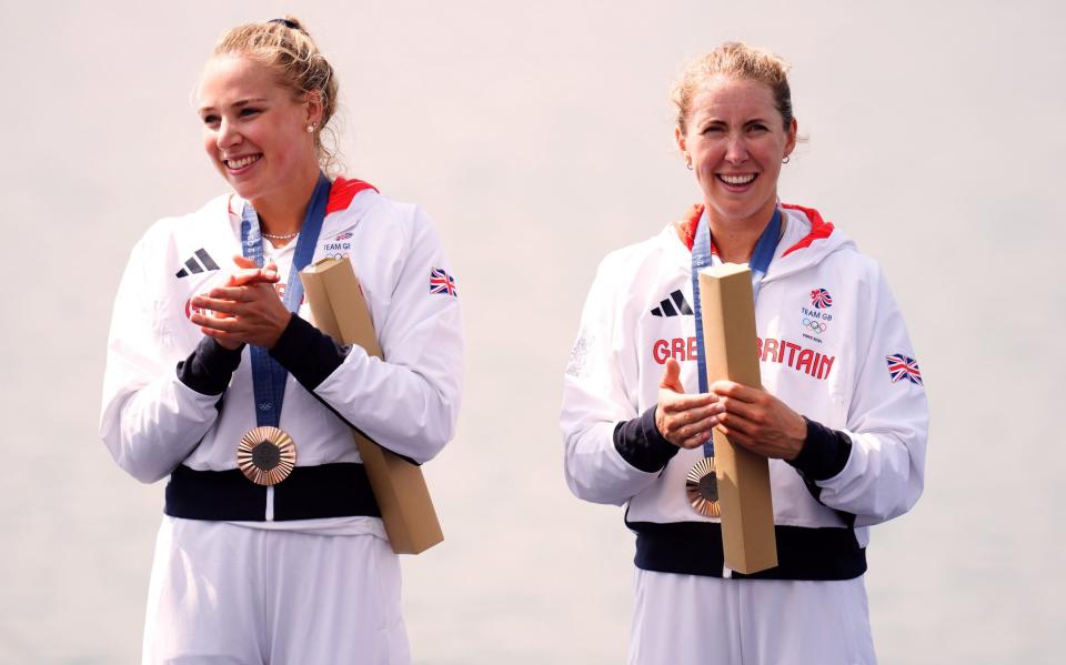 Mathilda Hodgkins-Byrne and Rebecca Wilde from Great Britain