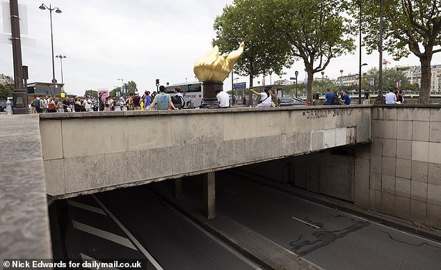 The Flame of Liberty on the Pont de l'Alma in Paris is situated above the tunnel where Diana died on 31 August 1997.