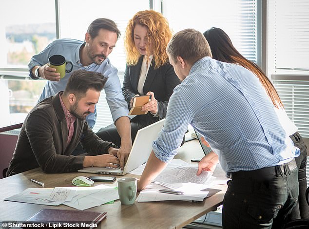 LinkedIn careers expert Charlotte Davies said people should take every opportunity to network with key people by being present and participating in company meetings and social events (stock image)