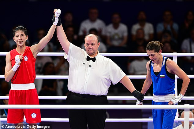 Taiwan's Lin Yu-Ting defeated Bulgaria's Svetlanak Staneva in the quarterfinals of the women's 57kg category.