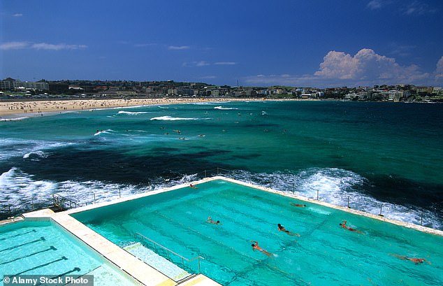 Bondi Beach in Sydney. The generally relaxed lifestyle in Australia promotes a healthier work-life balance than in the UK.