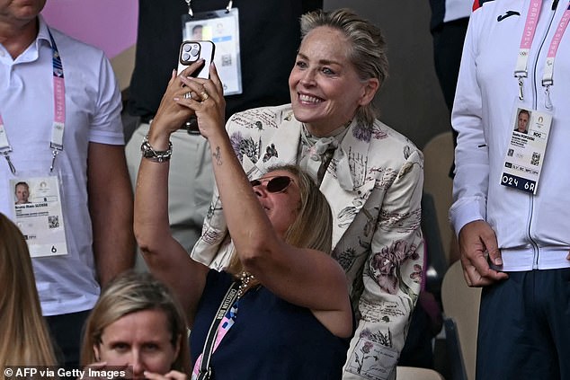 The former Playboy model was also seen taking selfies with fans in the crowd.