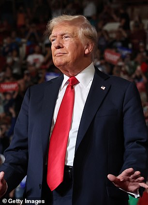 Former President Donald Trump in Harrisburg, Pennsylvania, on July 31