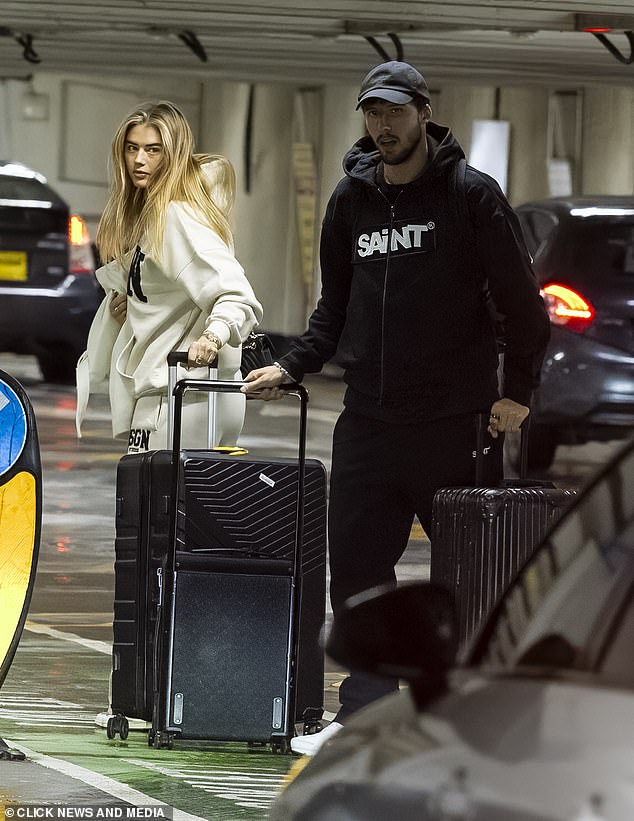 The Manchester City player, 26, and the Love Island star, 32, who were thought to have started dating last September, arrived at Manchester Airport earlier this year for a couples getaway.