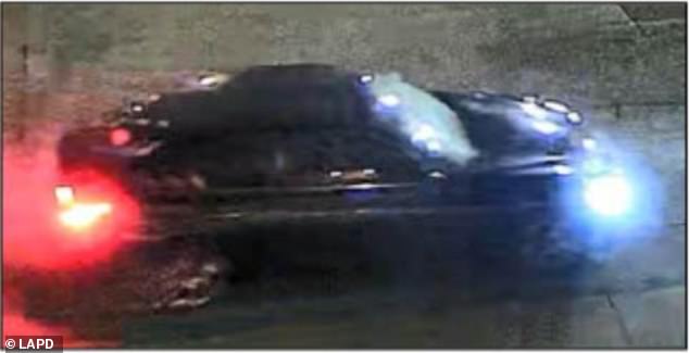 The car was a black 2018 Infinity Q50, 4-door, with a tan interior, that was stolen. The car is seen fleeing the scene after Wactor was shot and killed.