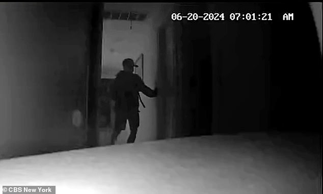 Two suspects were caught on surveillance footage walking through the vacant home in Braintree, Massachusetts, on June 20.