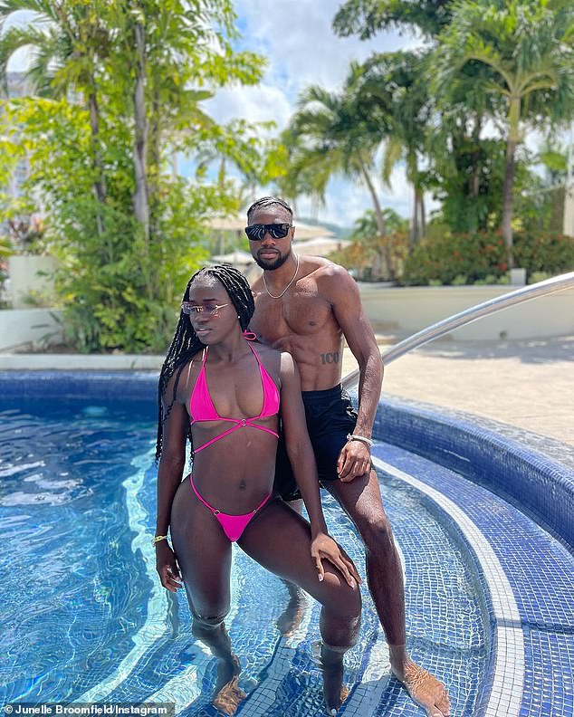 The Olympic 100m champion is dating Bromfield, who is competing in the 400m in Paris