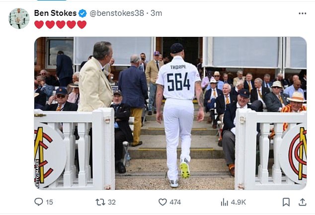 Former England captain Michael Vaughan and Test captain Ben Stokes lead tributes to the icon