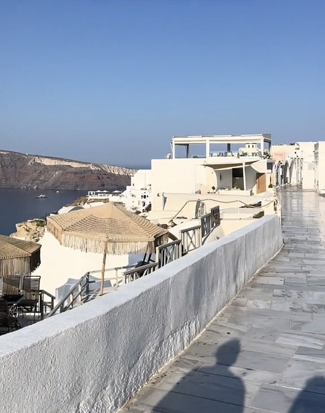 The images of Oia were apparently taken before an influx of visitors arrived.