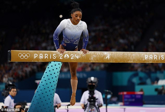 She managed to get back up and finish her routine, but the mistake left Biles without a medal.