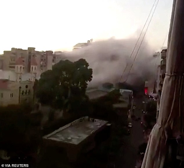 Smoke rises following an Israeli strike in the southern suburbs of Beirut, Lebanon, July 30, 2024, hours before Haniyeh was assassinated in Tehran.