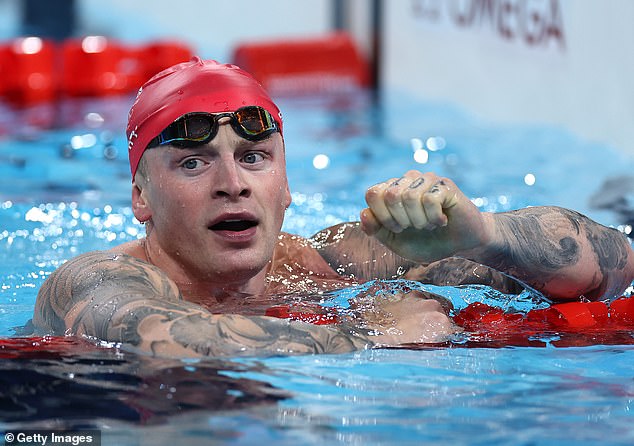 A Great Britain team, including Adam, came close to a medal in the 4x100m medley relay.