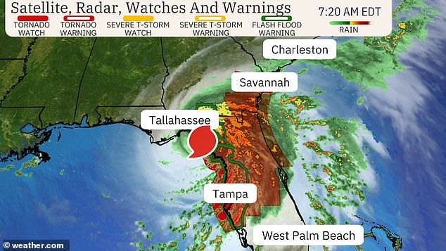 Most forecasters agree the storm will continue to batter the Sunshine State before heading northeast through Georgia, the Carolinas and Virginia.