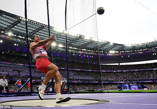 The Canadian triumphed in Paris on Sunday by winning gold in the men's hammer throw.