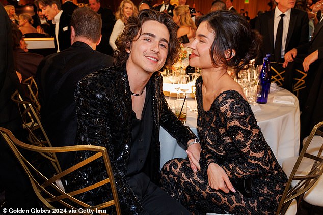 For the past 18 months, Jenner has been in a relationship with Timothee Chalamet, 28, who took her on his date to the Golden Globes in January (pictured).