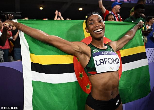 LaFond triumphed in the triple jump, winning Dominica's first medal at the Olympic Games.