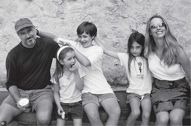 Family: Eve (left) is the youngest of three children Steve and Laurene have together. The couple (pictured on vacation) also have a son, Reed (center), and a daughter, Erin (right).