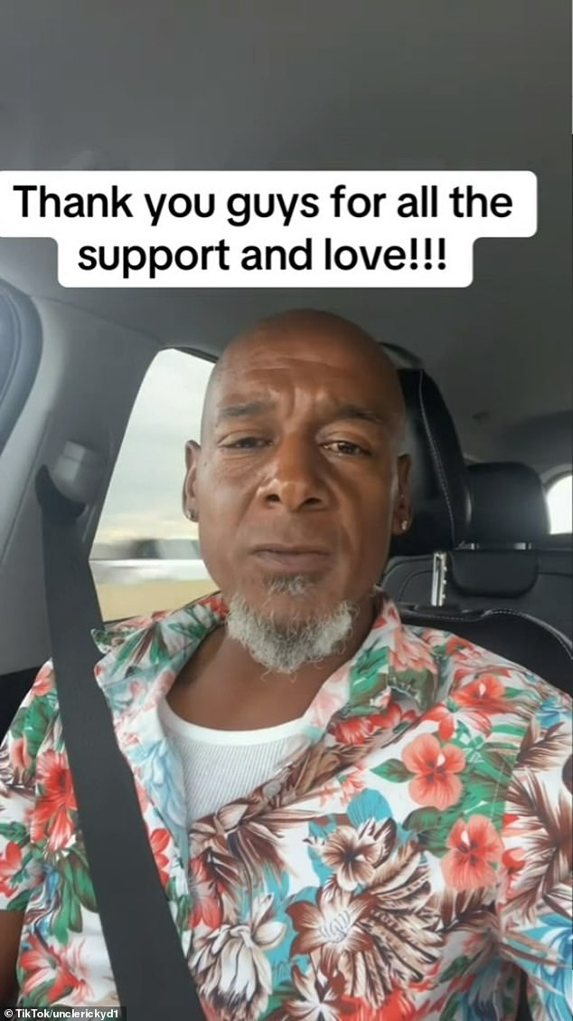 The Black man, who later uploaded the video to his TikTok account titled 'unclerickyd1' and was identified by local news reports as Rick Johnson, begins with an agitated voice suggesting they had already begun taunting each other.