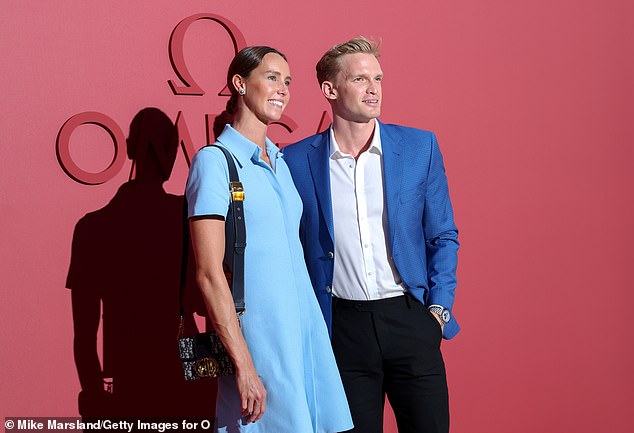 Meanwhile, competitive swimmer and pop star Cody looked dapper in a royal blue blazer, which he paired with a white shirt and black trousers.