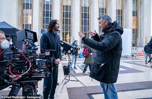 The in-demand action star, who turns 60 next month, will reunite with his Matrix stunt double turned director Chad Stahelski (right) on the set of the project directly after the end of John Wick: Chapter 4.