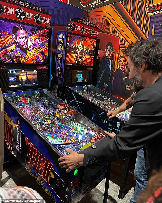 On July 27, Reeves, who chopped off his long John Wick locks in March, surprised fans at the Stern Pinball booth at San Diego Comic-Con so they could play the new John Wick game.