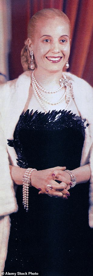 Eva Duarte de Perón was the wife of Argentine President Juan Perón.