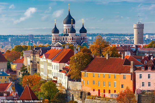 Tallinn, the capital of Estonia (pictured) in Northern Europe, was ranked the second most beautiful city in the world (file image)