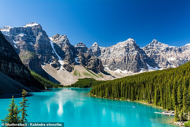 According to a tourist, Banff, Canada, who appears in the image, 