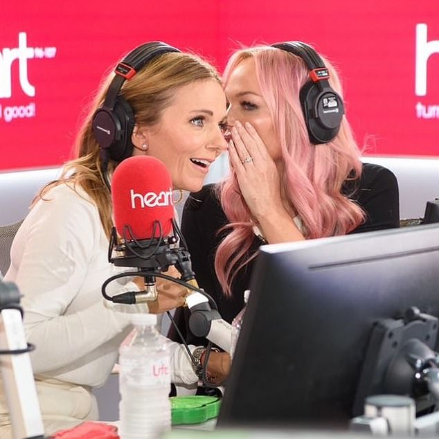 She also posted another smiling selfie along with a fun photo of them whispering during an appearance on Heart FM.