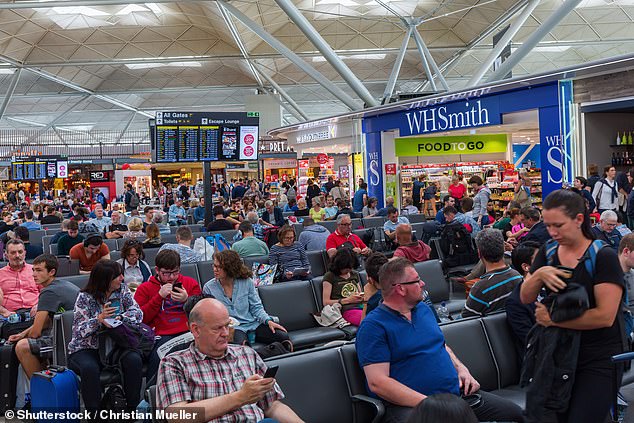 The study recommended waiting times at airports for flights (London Stansted airport is shown in the image)