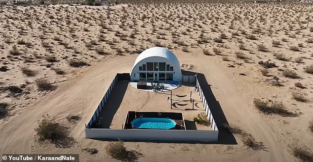 Looking for an out-of-this-world experience, the couple checked into a hangar near Joshua Tree National Park designed in the image of a spaceship.