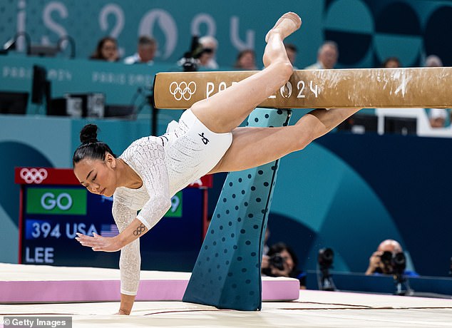 Her teammate Suni Lee also saw her medal hopes dashed after falling off the plank during her routine.