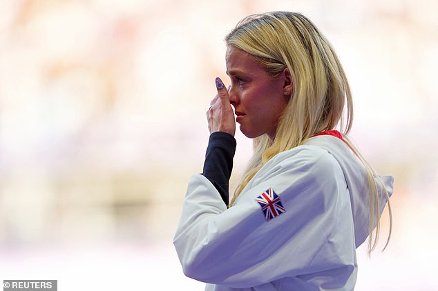 Hodgkinson cried tears of joy when he was presented with the gold medal at the Stade de France.