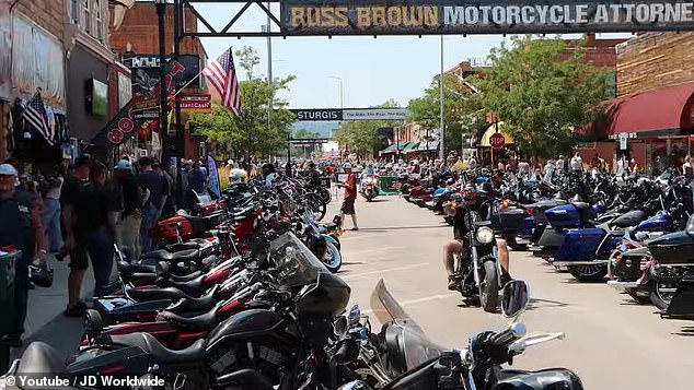 The UFC fighter was in town for the Sturgis Motorcycle Rally, which welcomed an estimated 158,488 vehicles over the weekend.