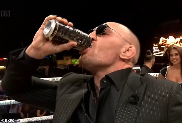 On Saturday, just before the main event at UFC rival BKFC, McGregor made a grand entrance that consisted of downing a beer in one gulp.