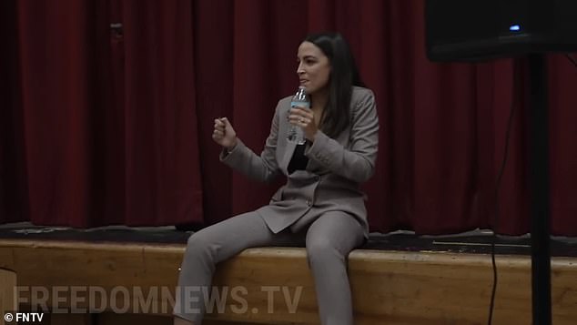 After protesters began disrupting her event, she began doing a little dance on stage to appear unbothered by their shouting.